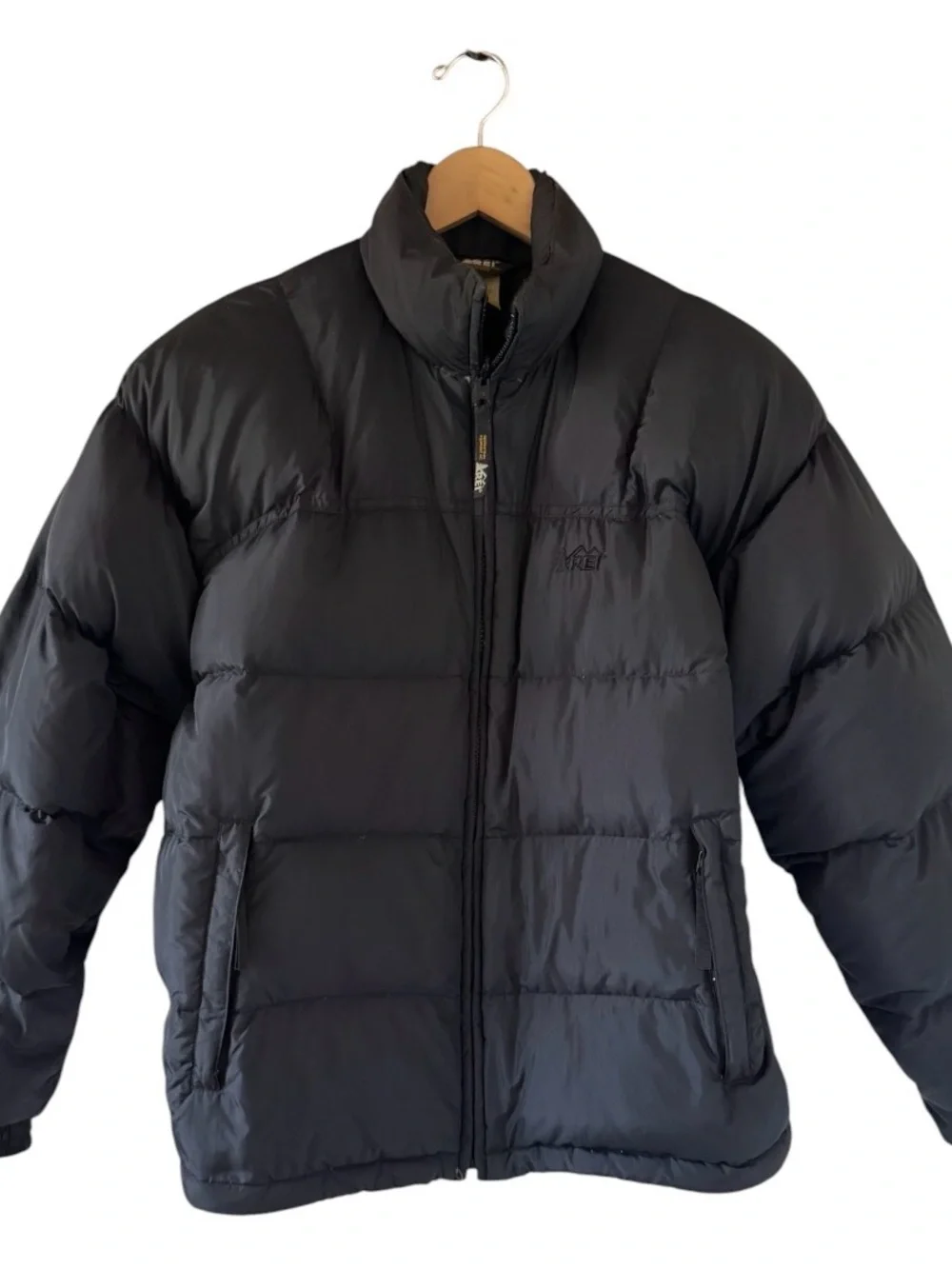 REI Men's Down Puffer Jacket, Black - Small